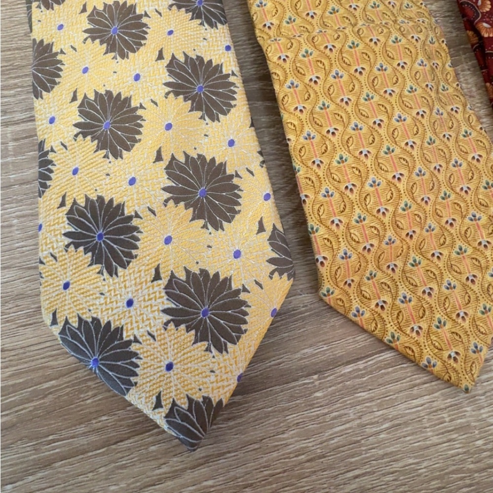 Bundle of 5 Ermenegildo‎ Zegna Designer Luxury Multicolor Neck Ties - Picture 2 of 13